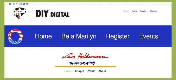 website header