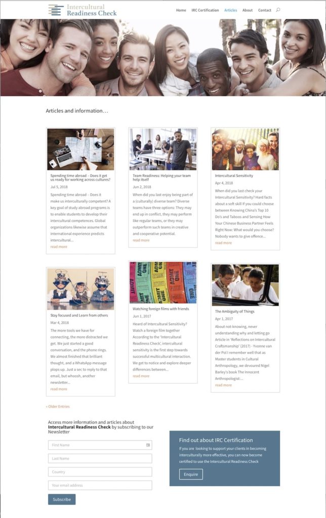 Intercultural Readiness Check online marketing