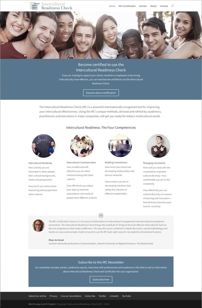 Intercultural Readiness Check website