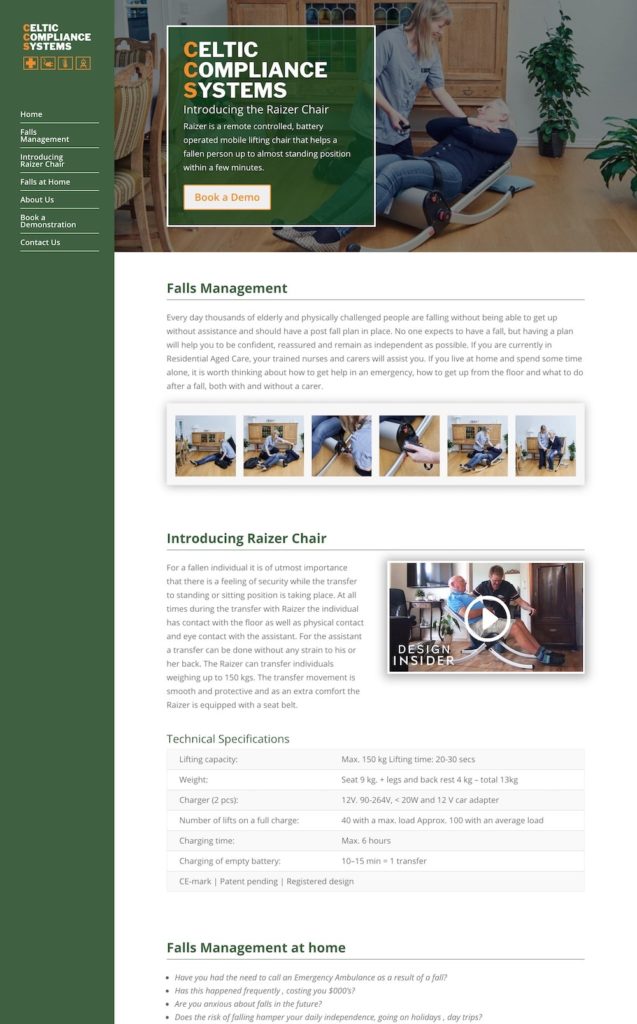 Celtic Compliance Systems - the Raizer Chair